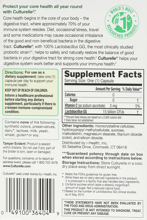CULTURELLE HEALTH &amp; WELLNESS VEGETARIAN 30 CT