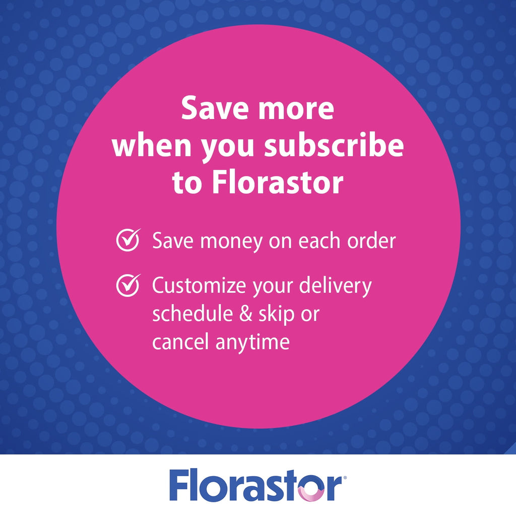 Florastor Her Digest and De-Stress Women's Probiotic and Stress Relief Supplement