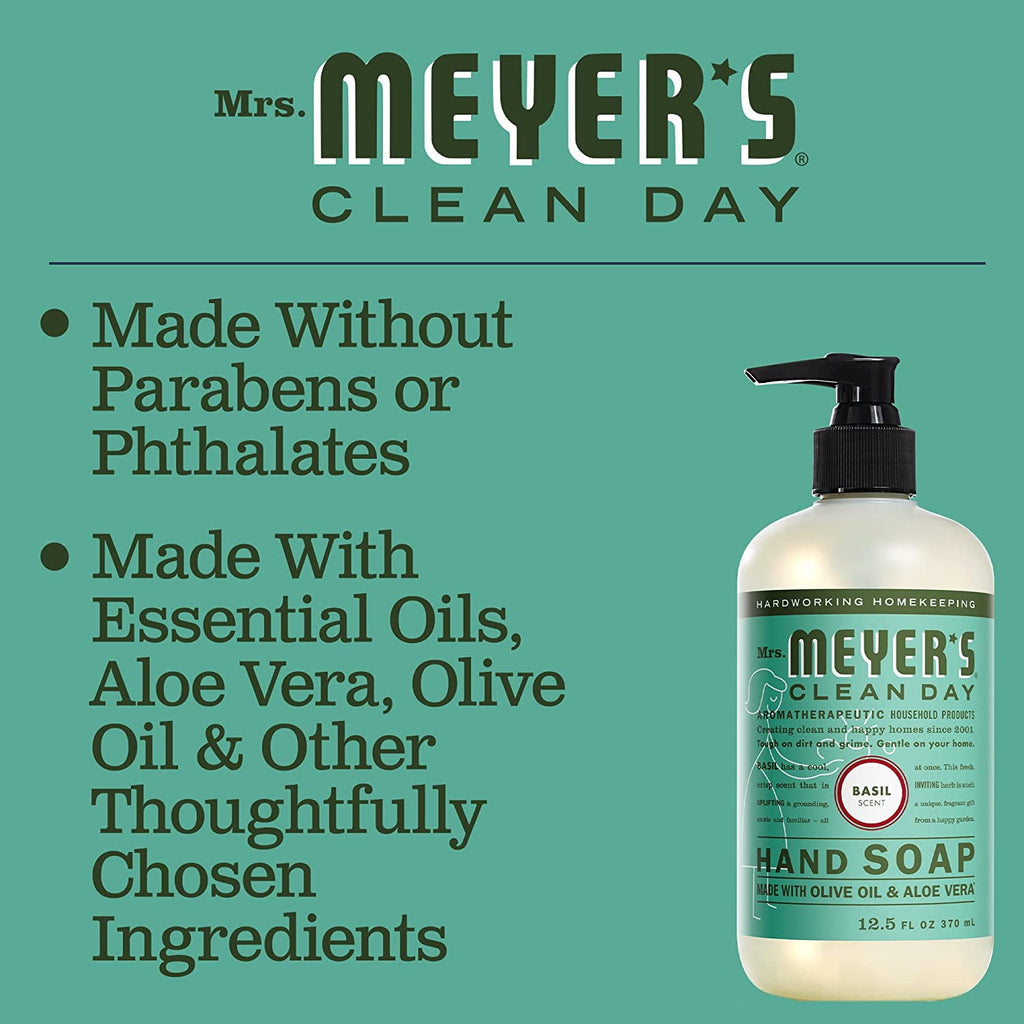 Mrs. Meyer's Liquid Hand Soap Variety, 1 Basil Refill, 1 Basil Hand Soap, 1 CT