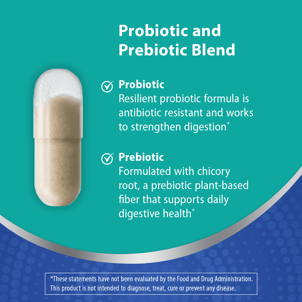 Florastor Unisex Advanced Pro + Pre Probiotic and Prebiotic Supplement 30ct