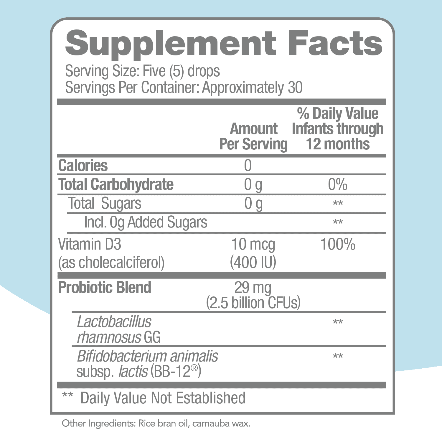 Culturelle Baby Digestive Support Probiotic + Vitamin D Drops Supplement, Immunity &amp; Digestion Support for Infants 0-12 Months, 30 Servings