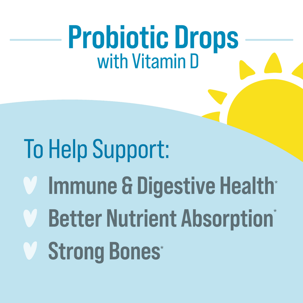 Culturelle Baby Digestive Support Probiotic + Vitamin D Drops Supplement, Immunity &amp; Digestion Support for Infants 0-12 Months, 30 Servings