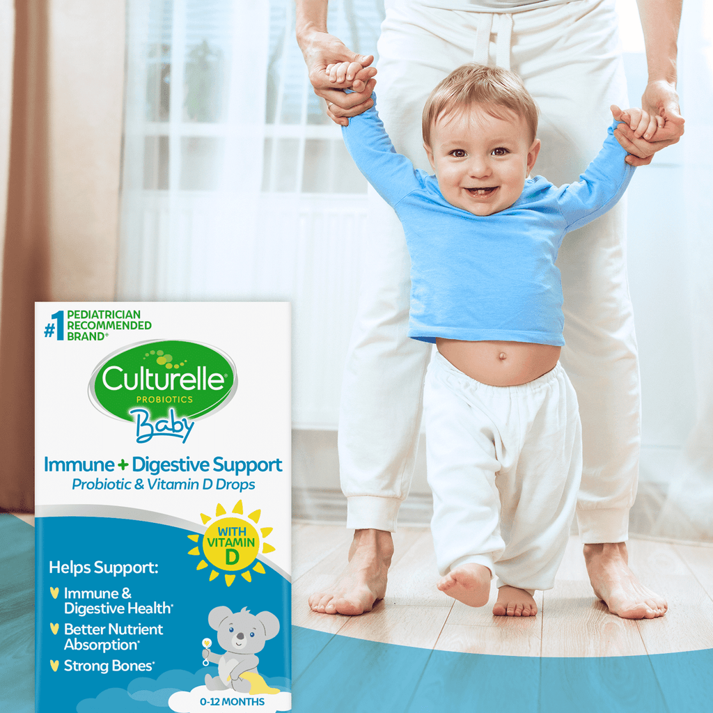 Culturelle Baby Digestive Support Probiotic + Vitamin D Drops Supplement, Immunity &amp; Digestion Support for Infants 0-12 Months, 30 Servings