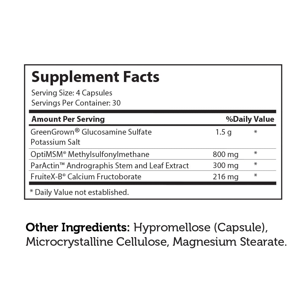 Zahler SynerG Glucosamine &amp; MSM Dietary Supplement, 120 Capsules, All-Natural Formula, Made in USA, GMP Certified