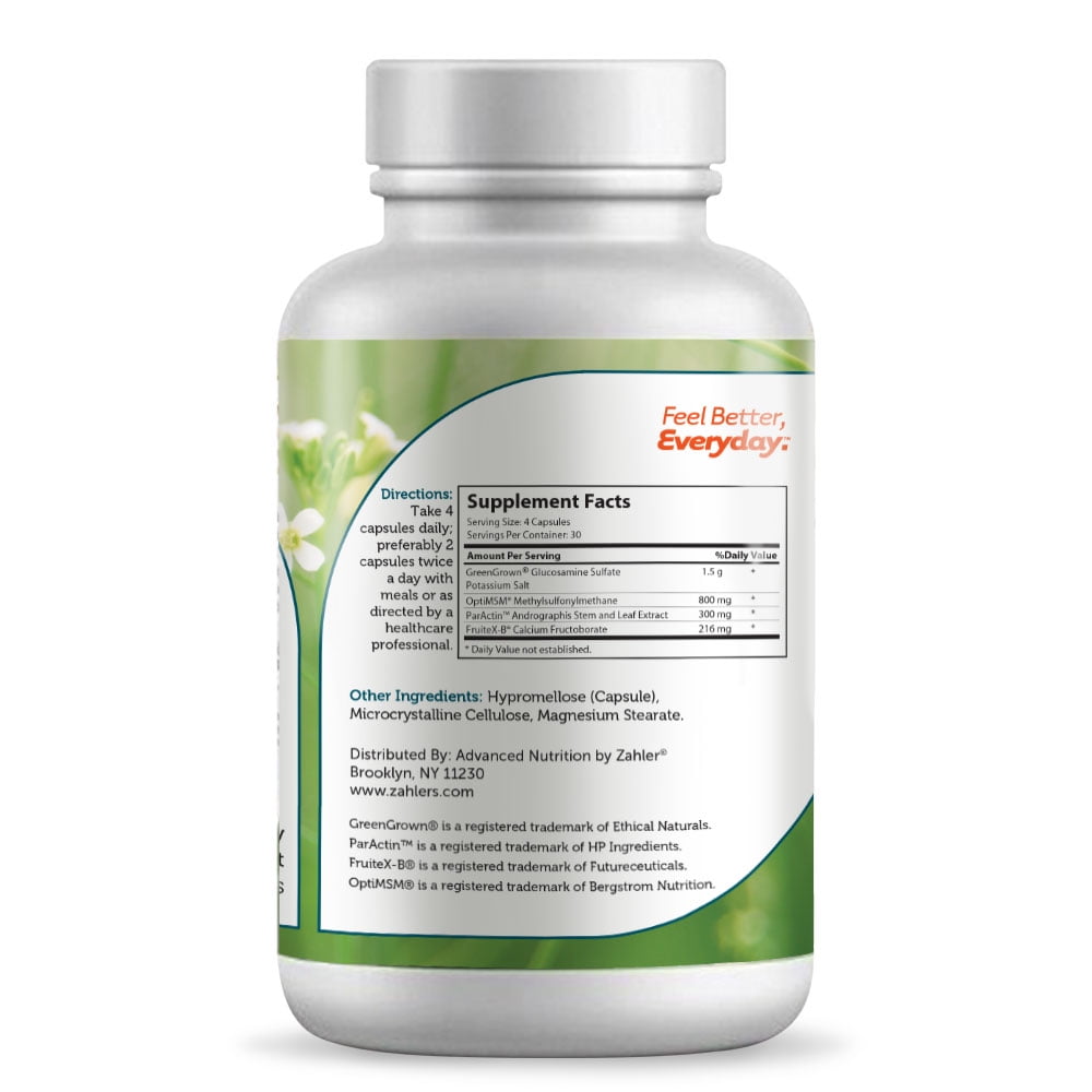 Zahler SynerG Glucosamine &amp; MSM Dietary Supplement, 120 Capsules, All-Natural Formula, Made in USA, GMP Certified