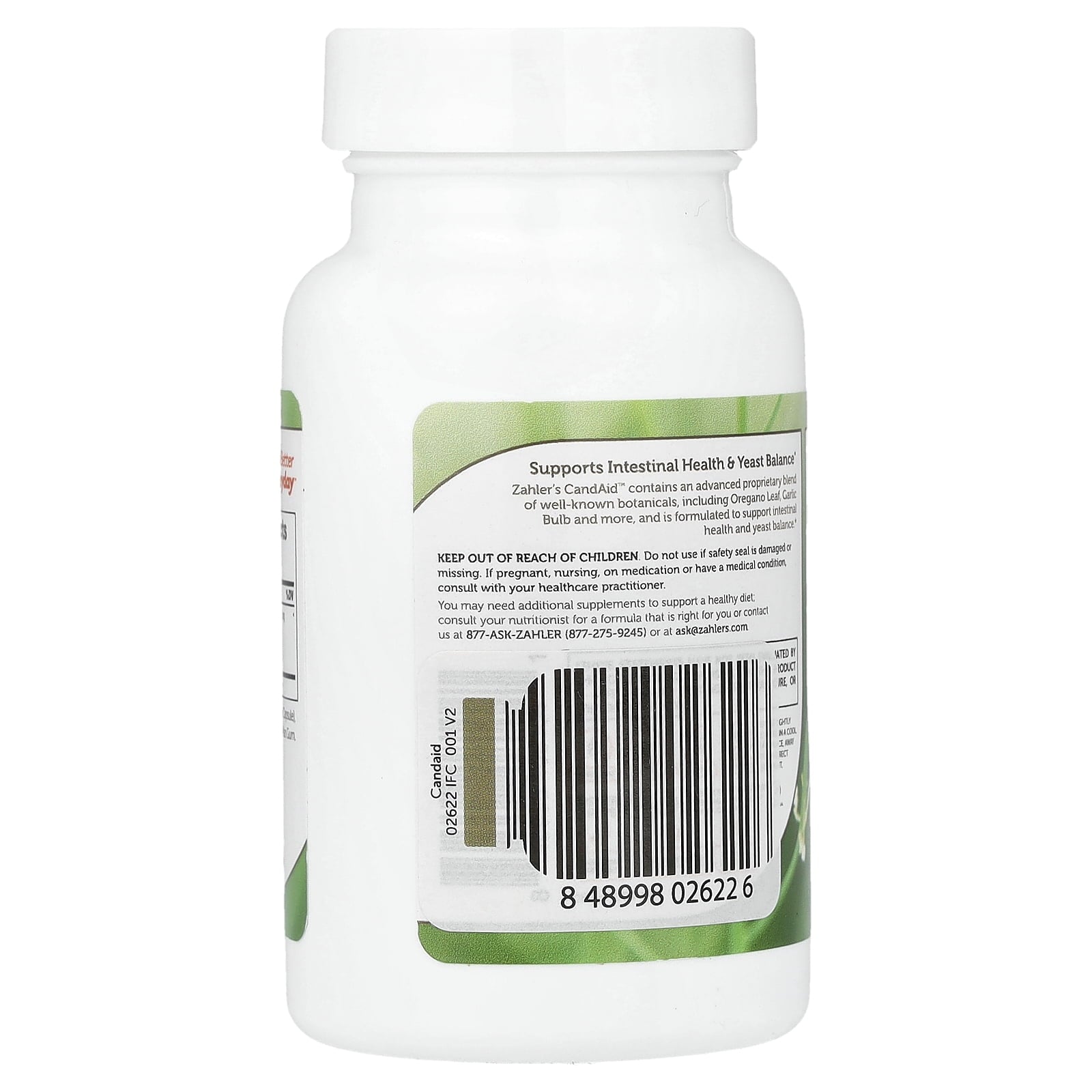 Zahler CandAid™ With Probiotics, 60 Capsules