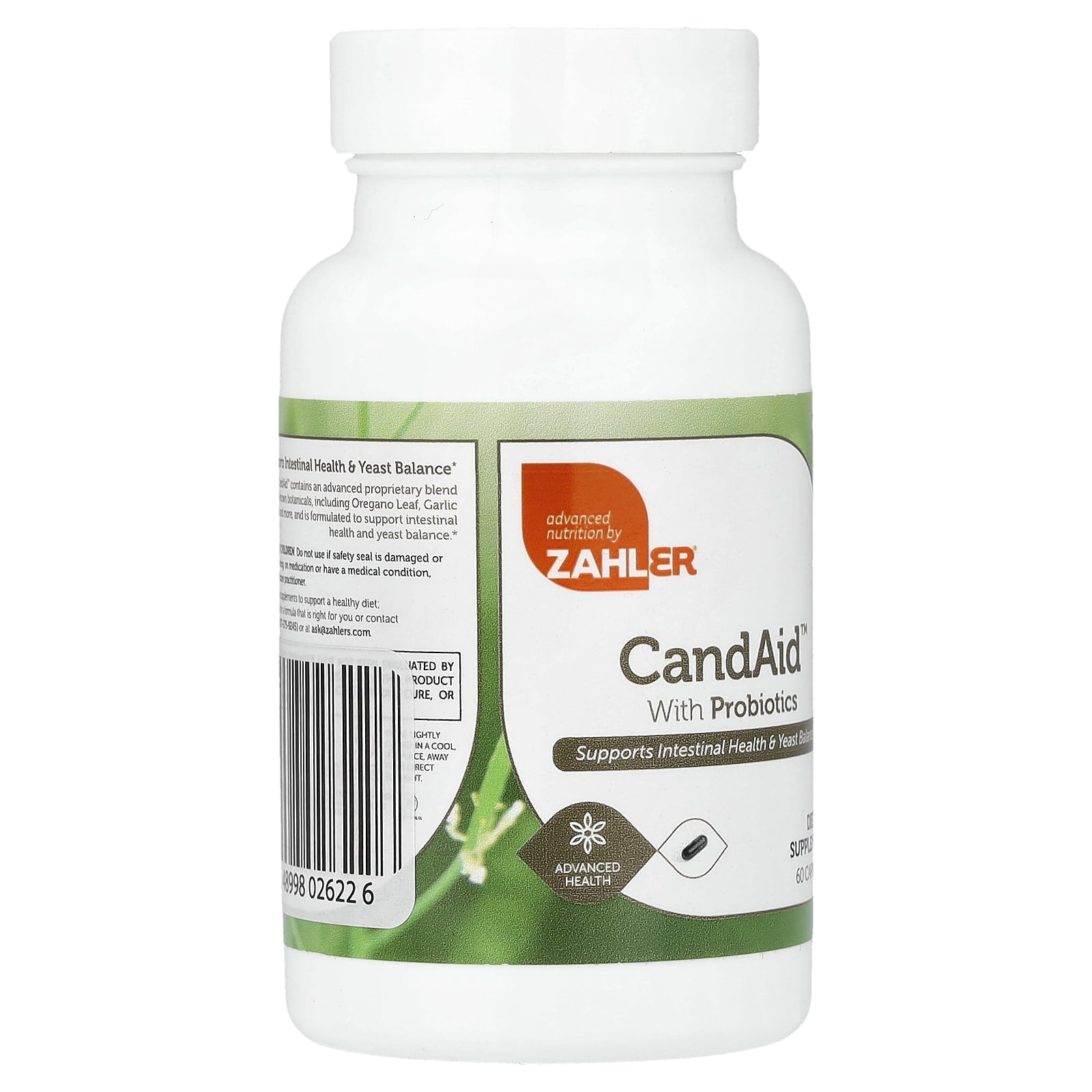 Zahler CandAid™ With Probiotics, 60 Capsules