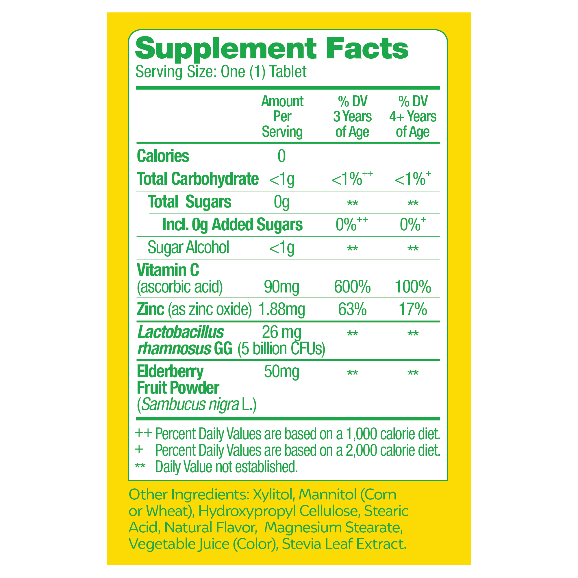 Culturelle Probiotics Kids Immune Defense Daily Chewables Supplement, 4-in-1 Immune Support for Children, Super Berry Flavor, 30 Count