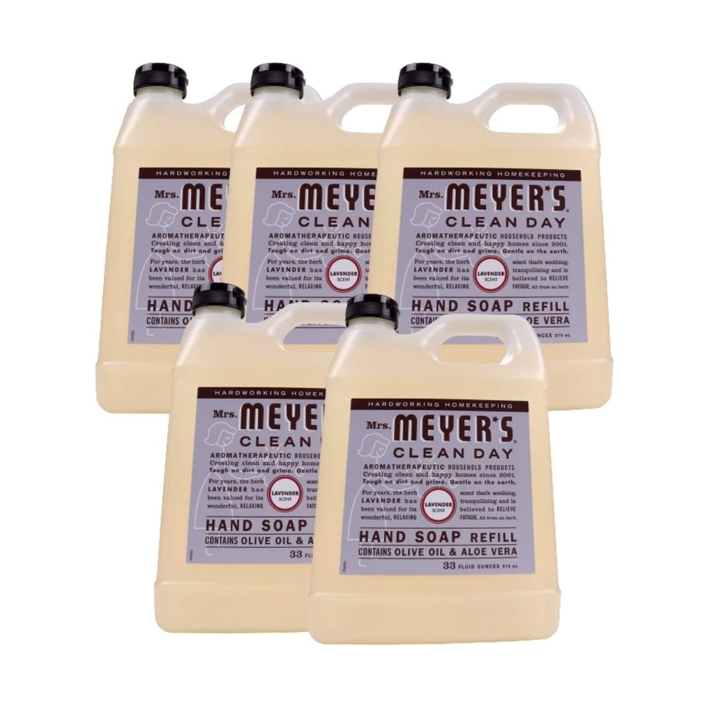 Mrs. Meyer's Clean Day Hand Soap Liquid, Lavender, 33 fl oz (5 pack)