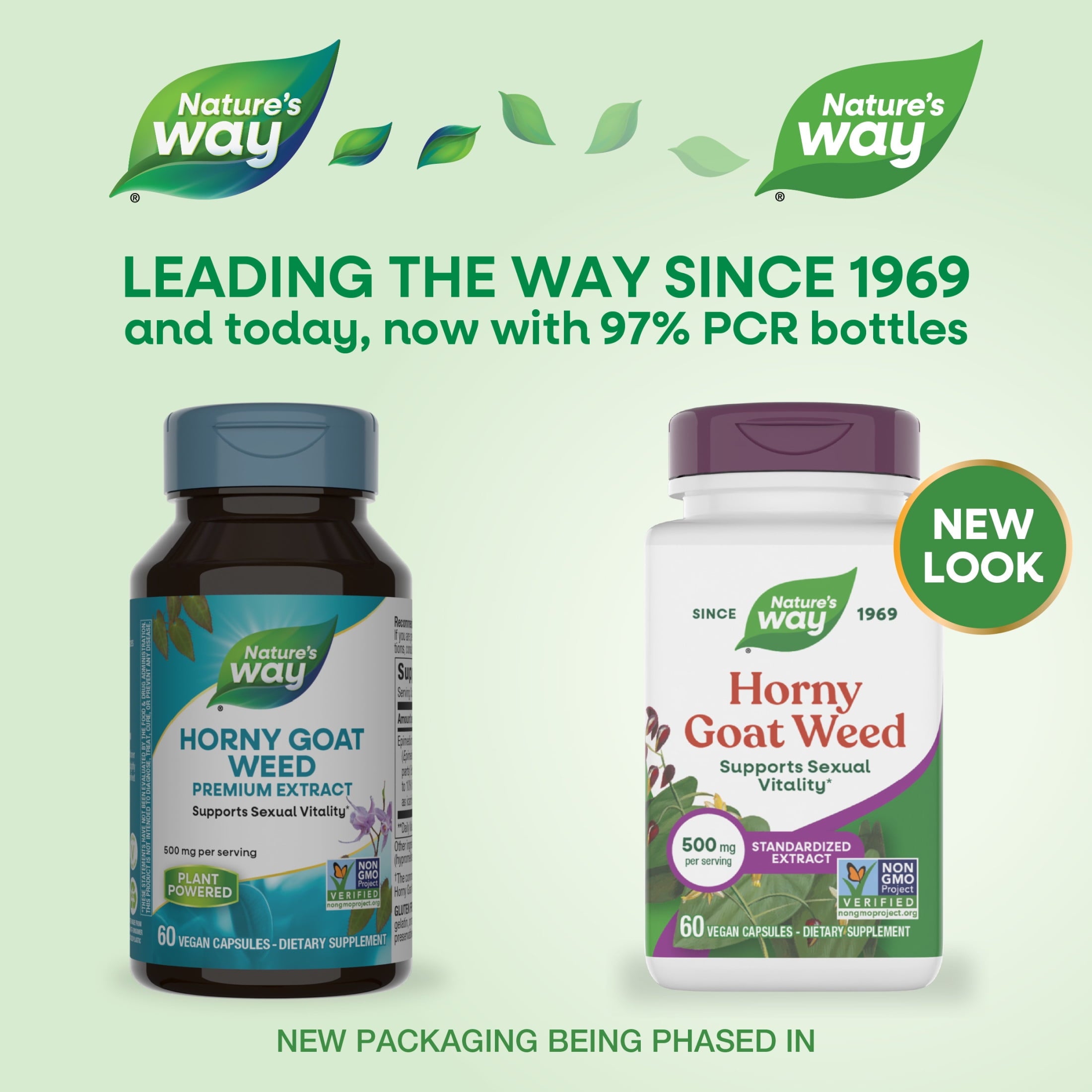 Nature's Way Horny Goat Weed Capsules, Premium Extract, Supports Sexual Vitality*, Unisex, 60ct