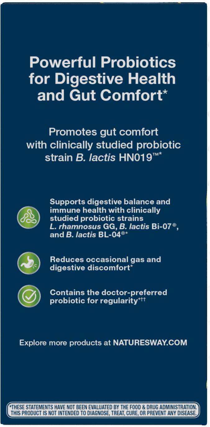 Natureâ€™s Way Fortify Daily Probiotic for Adults, 30 Billion Live Cultures, 10 Strains, Prebiotics, 30 Capsules