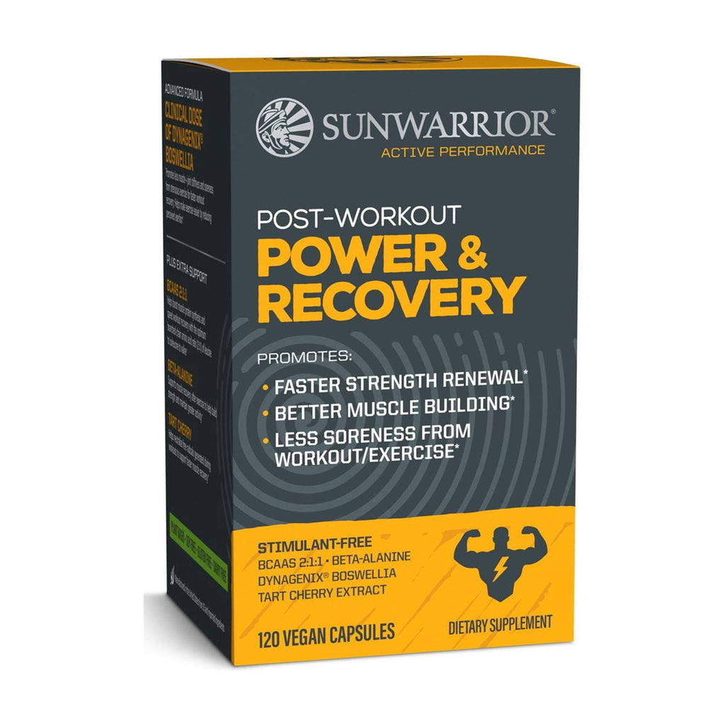 Sunwarrior Post Workout Power and Recovery Dietary Supplements, 120 Capsules