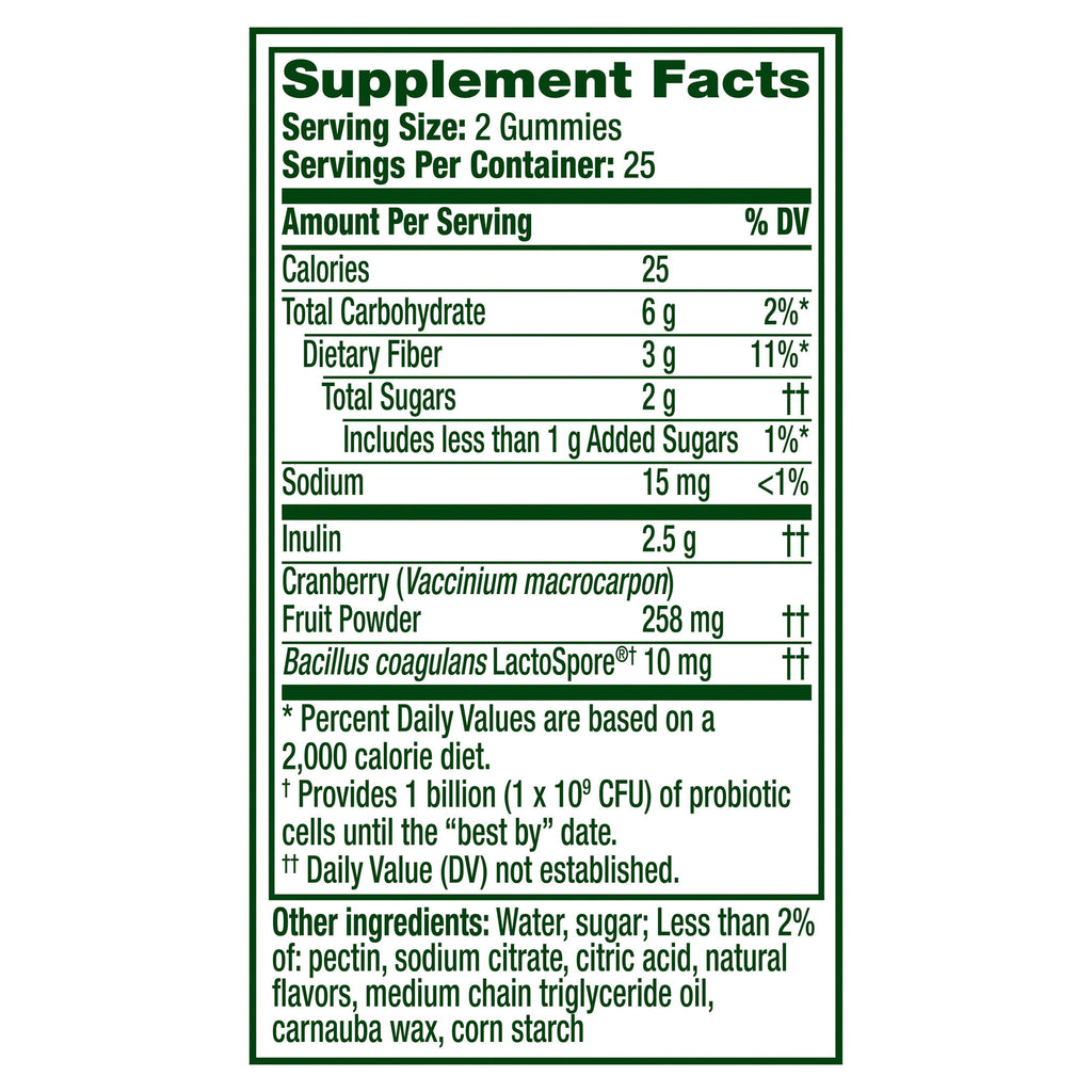 Align Womens Dualbiotic, Prebiotics and Probiotics for Women, Cranberry Flavor, 50 Gummies