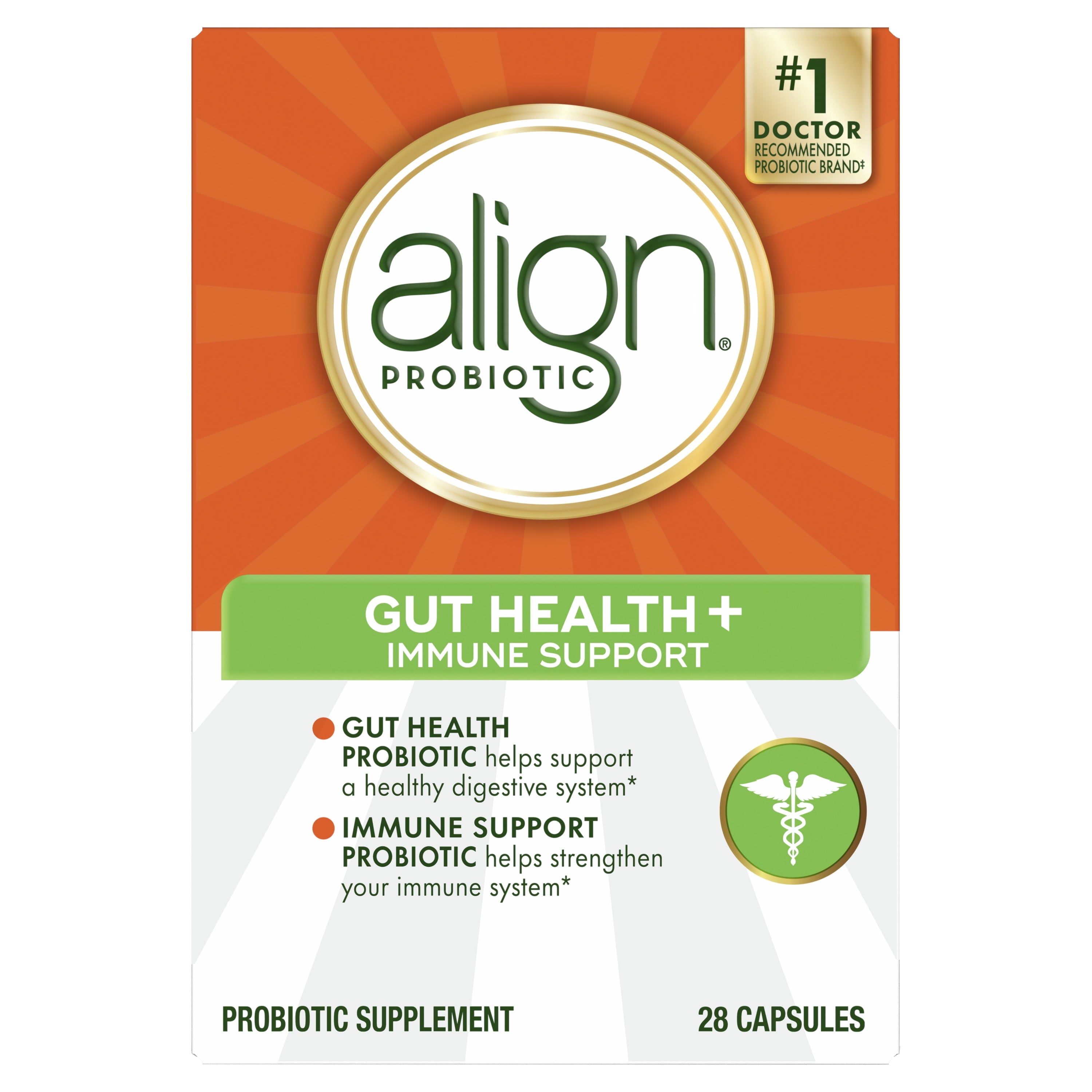 Align Probiotic Gut Health and Immune Support Capsules, Daily Supplement for Adults, 14 Count
