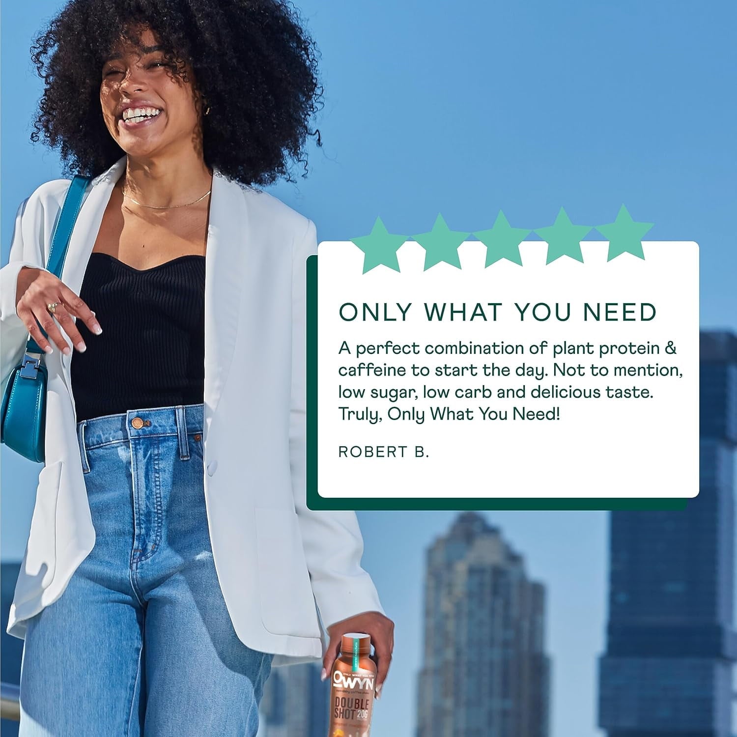 OWYN Only What You Need Double Shot Dairy Free Keto Protein Coffee Shake, Caramel Macchiato, 0g Sugar, 20g Plant Based Protein, 180mg Caffeine, Gluten &amp; Soy Free, Non-GMO, Vegan (12 Pack, 12 Fl Oz)