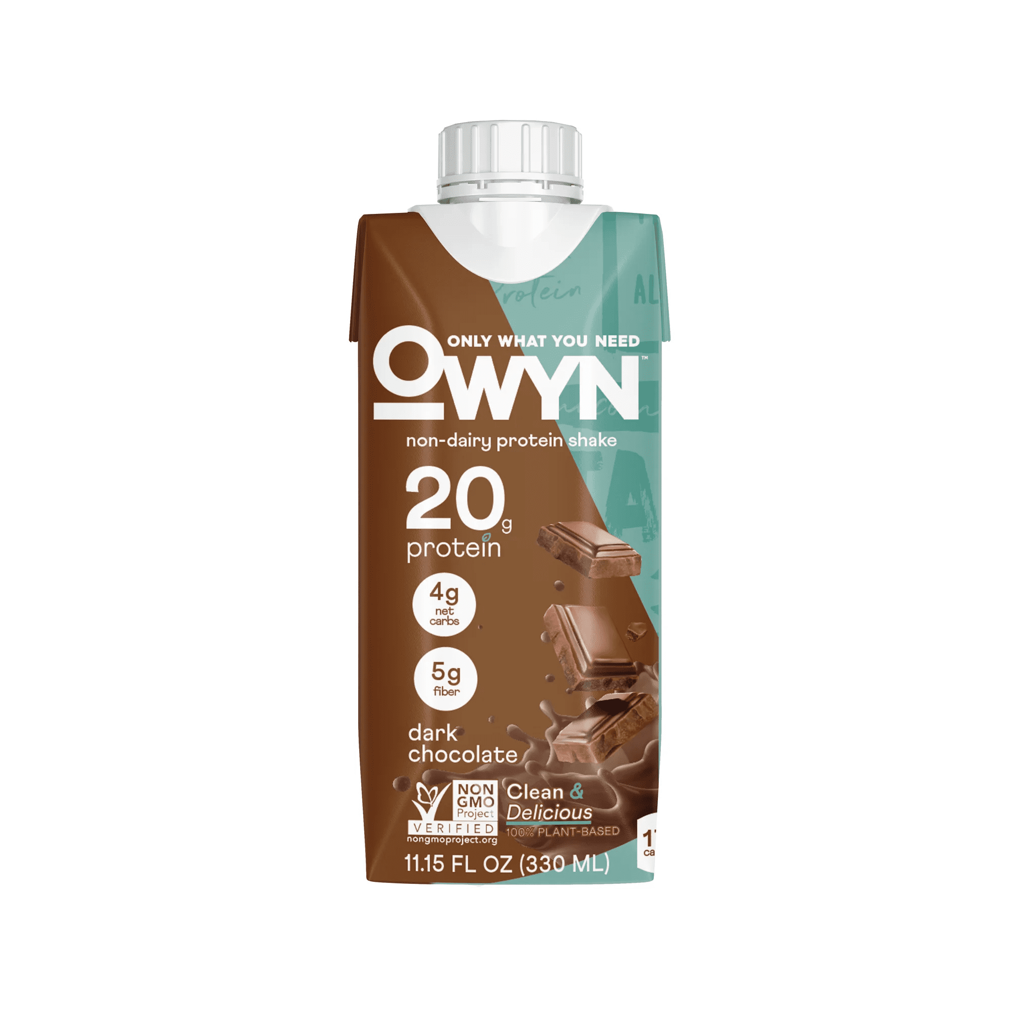 OWYN Only What You Need Double Shot Dairy Free Keto Protein Coffee Shake, Caramel Macchiato, 0g Sugar, 20g Plant Based Protein, 180mg Caffeine, Gluten &amp; Soy Free, Non-GMO, Vegan (12 Pack, 12 Fl Oz)