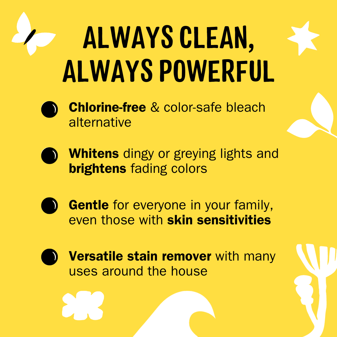 Molly's Suds Oxygen Whitener | Powerful Bleach Alternative, Chlorine Free &amp; Color Safe | Brightens Whites and Removes Stains (Pure Lemon Essential Oil - 79 oz)