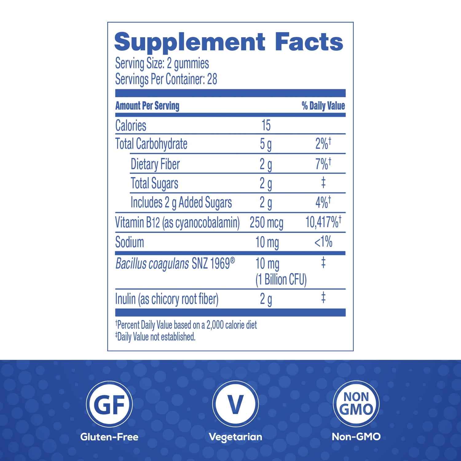 Florastor Probiotic and Prebiotic Gummies with Vitamin B12, Digestive Support, 56 ct