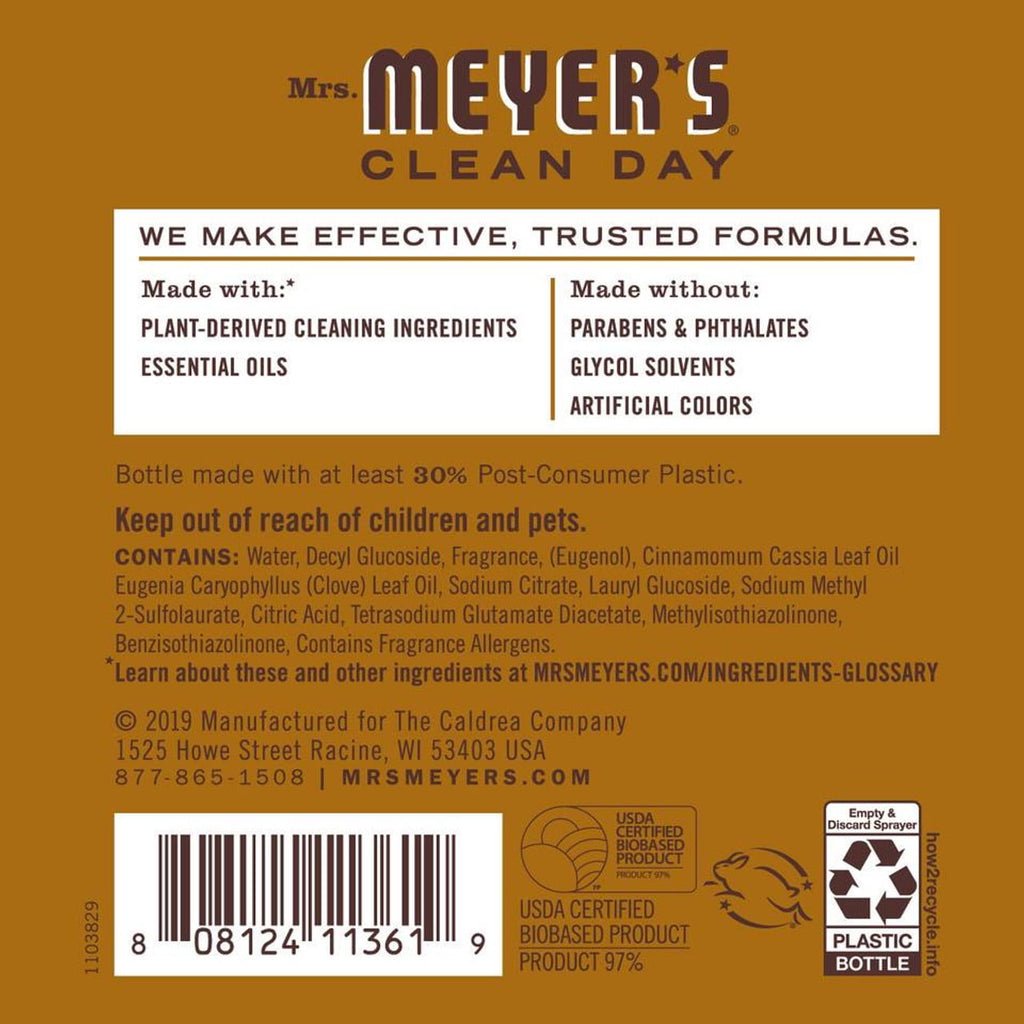 Mrs Meyer's, Multi Surface Spray Acorn Spice, 16 Fl Oz - 3 PACK