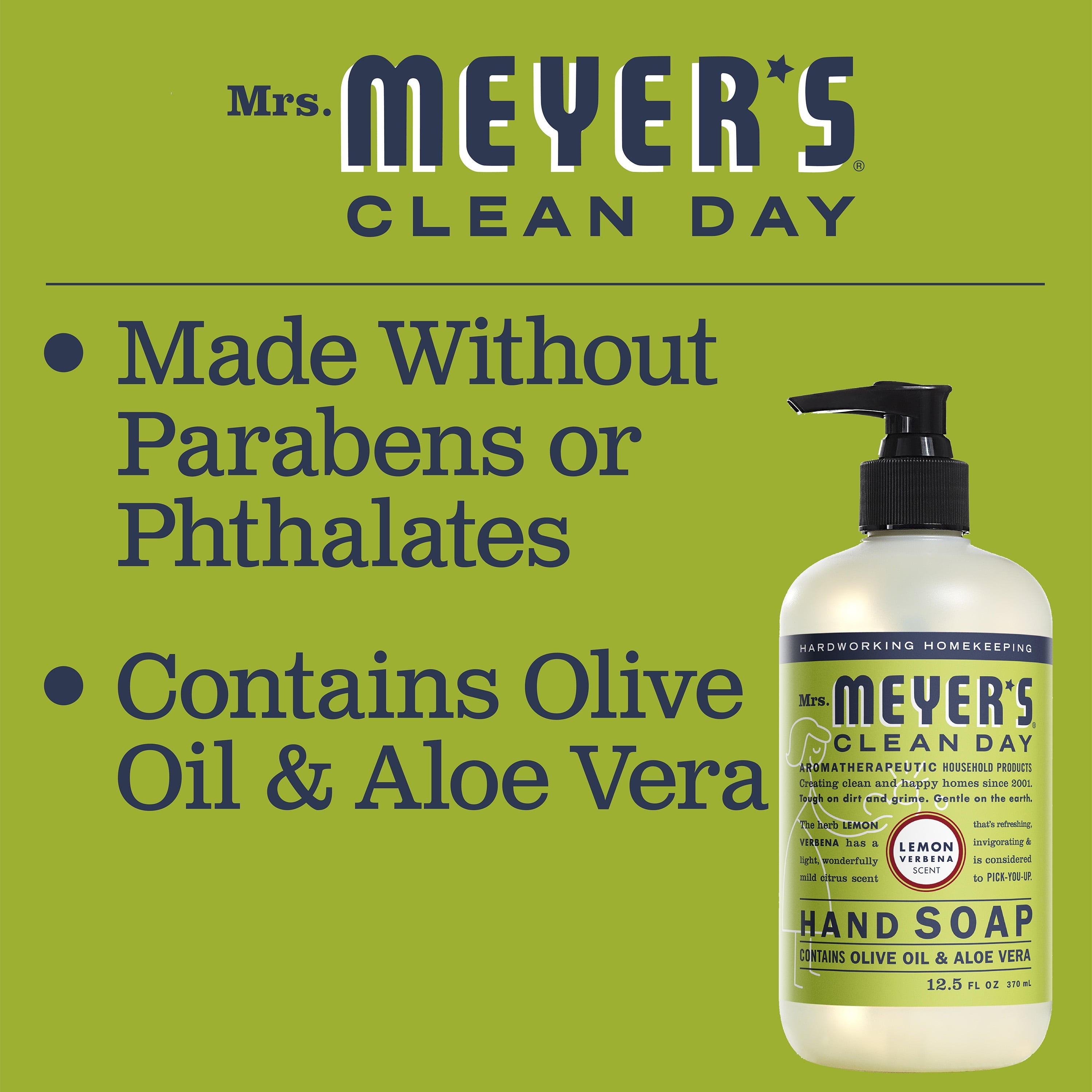 Mrs. Meyer's Liquid Hand Soap Lemon Verbena, 12.5 OZ (Pack of 6)