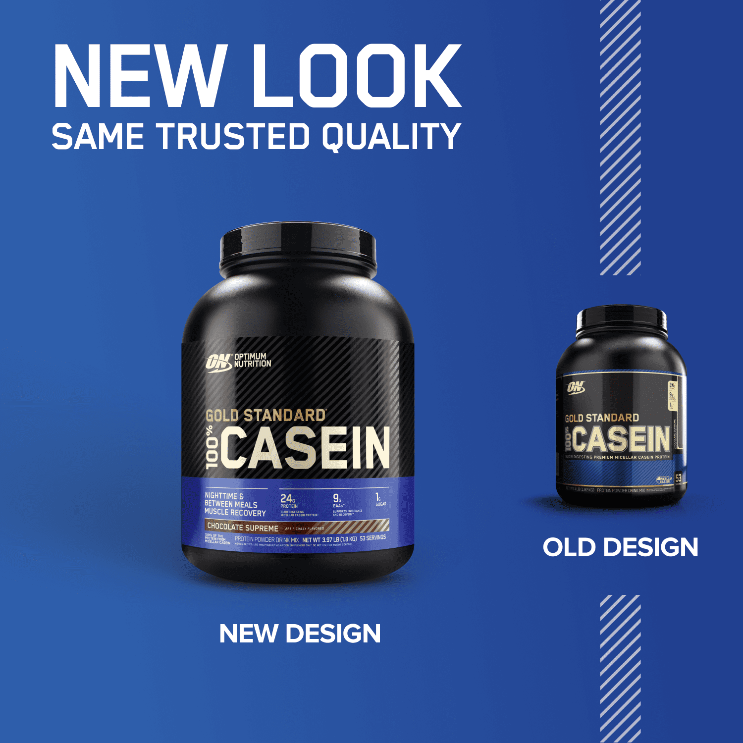 Optimum Nutrition Gold Standard 100% Casein Protein Powder, Vanilla, 24g Protein, 2 Lb