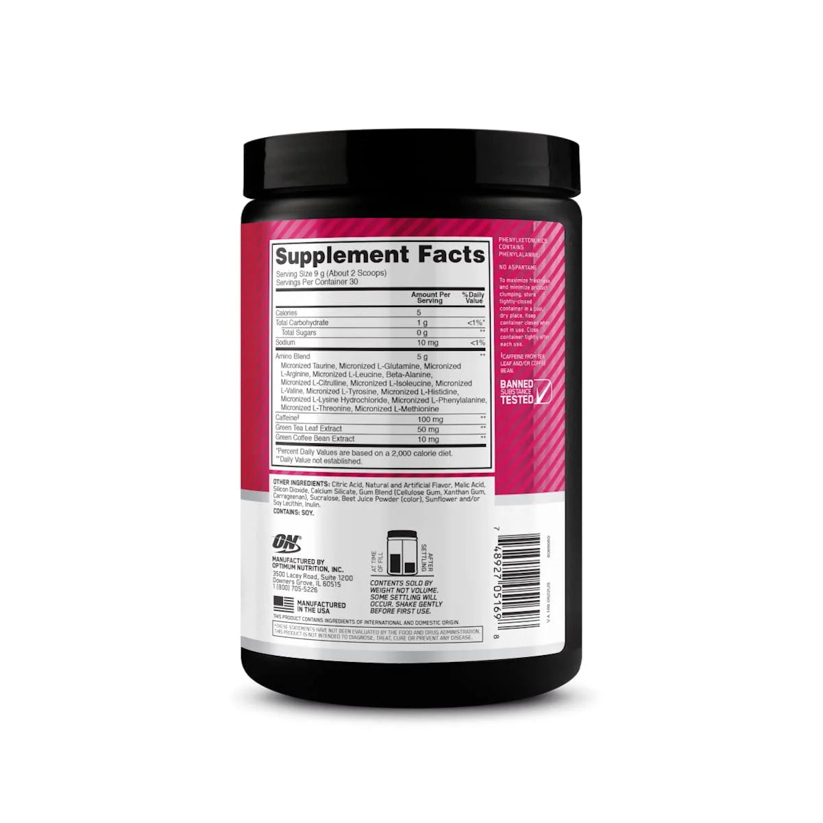 Optimum Nutrition, Essential Amino Energy, Powder, Strawberry Lime, 30 Servings