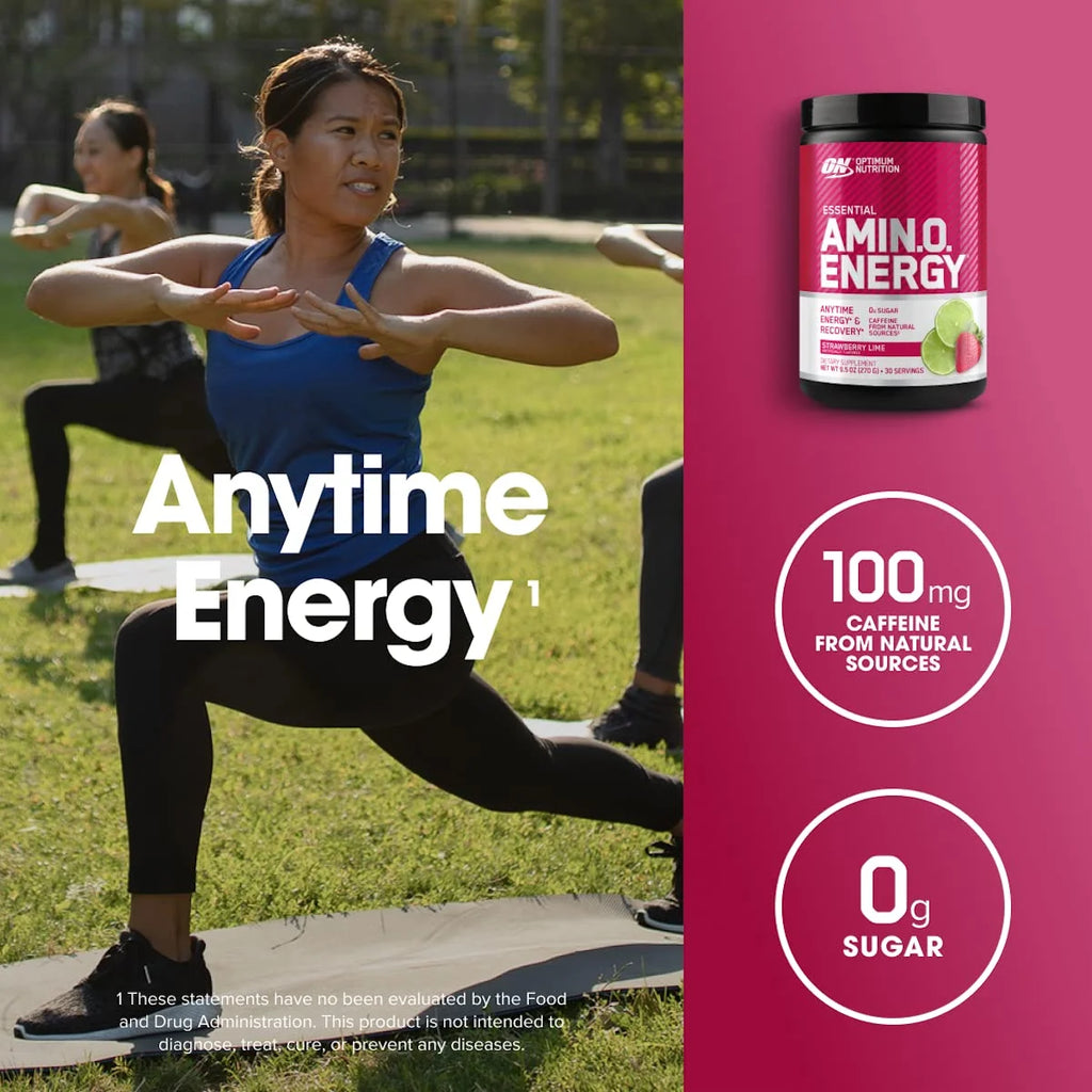 Optimum Nutrition, Essential Amino Energy, Powder, Strawberry Lime, 30 Servings