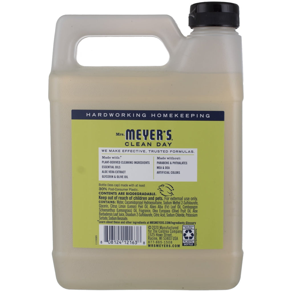 Mrs. Meyers Clean Day Hand Soap Refill, Lemon Verbena 33 oz (Pack of 3)