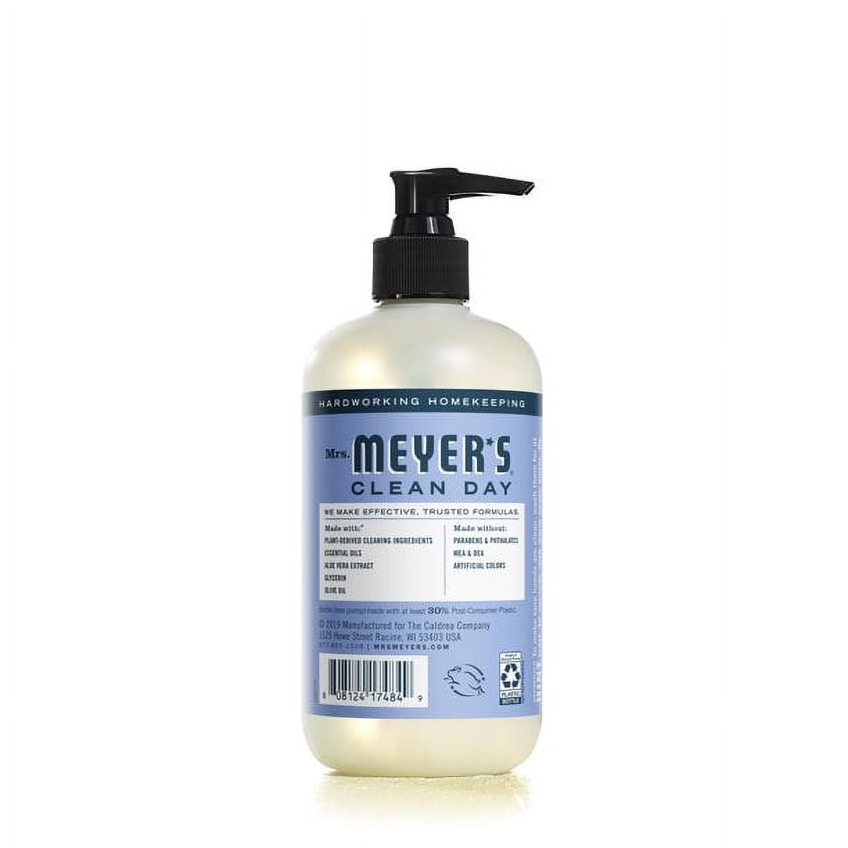Mrs. Meyer's Clean Day Liquid Hand Soap, Bluebell, 12.5 oz Bottle (Pack of 6)