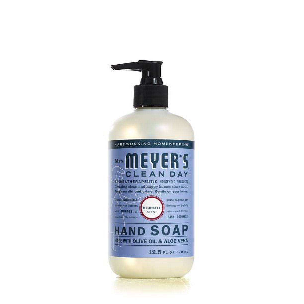 Mrs. Meyer's Clean Day Liquid Hand Soap, Bluebell, 12.5 oz Bottle (Pack of 6)