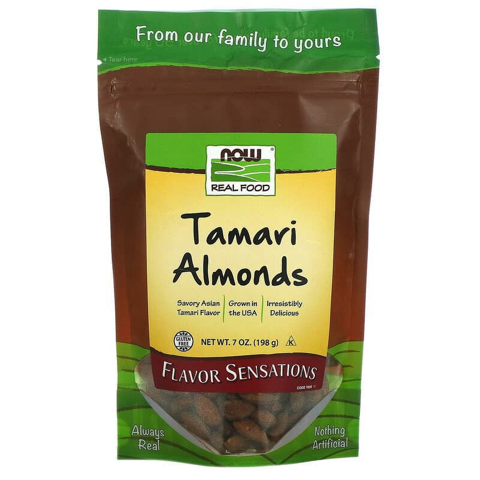 NOW Foods, Real Food, Tamari Almonds, 7 oz Pack of 4