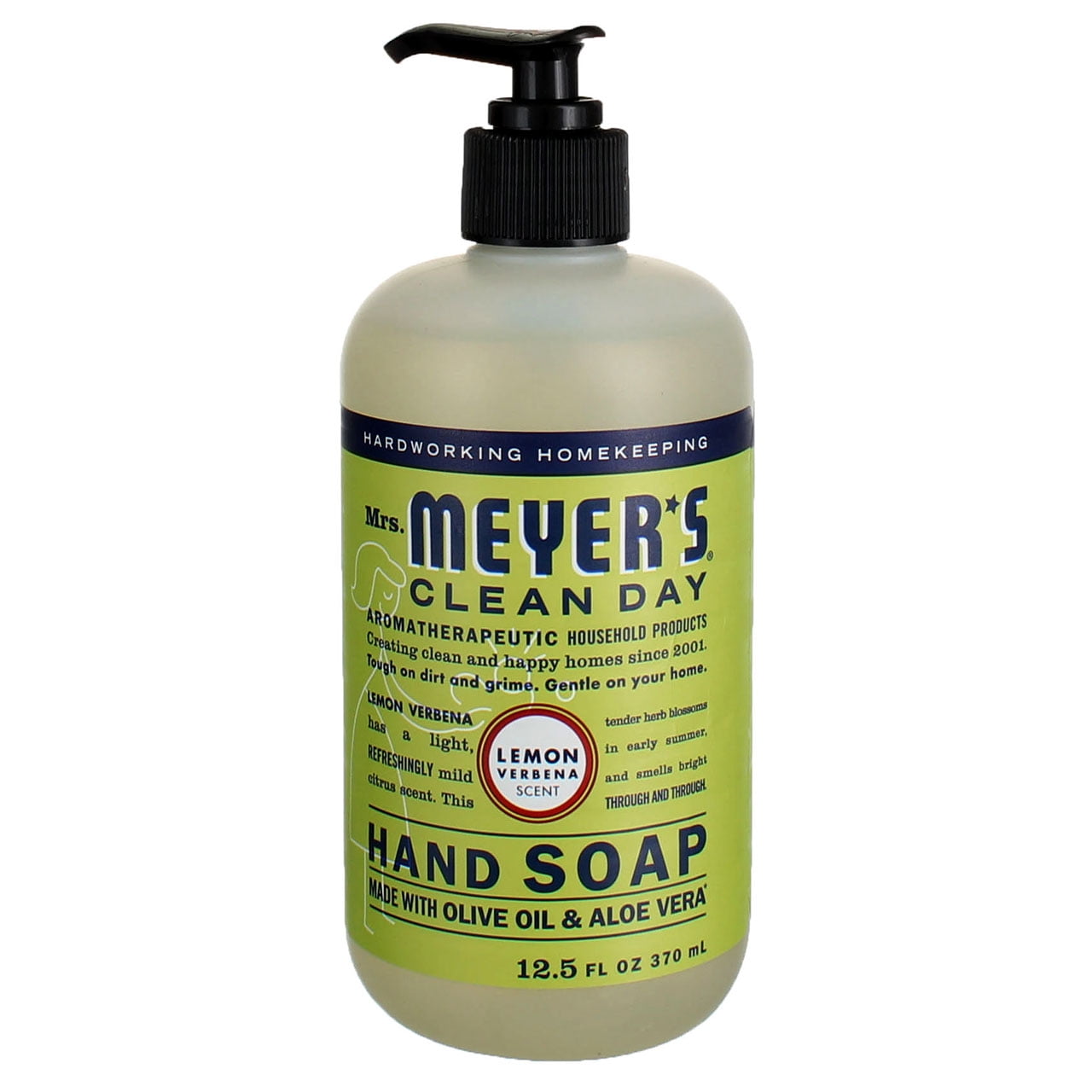 Mrs. Meyer's Clean Day Hand Soap Liquid, Lemon Verbena, 12.5 fl oz (5 pack) (Bundle)
