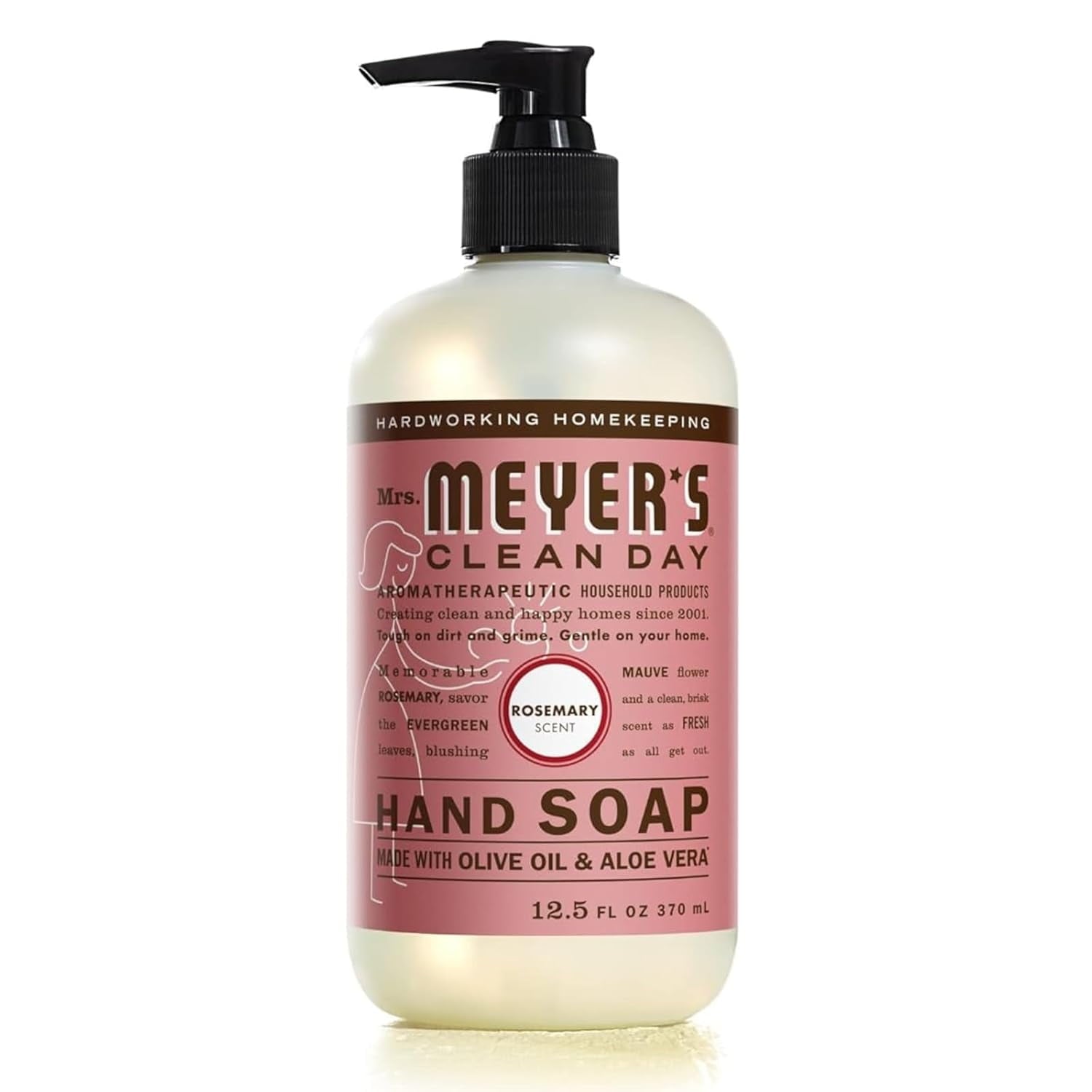 Mrs. Meyer's Clean Day Liquid Hand Soap 3 Scent Variety Pack, Rosemary, Geranium, Honeysuckle, 12.5 oz Each, 3 Count