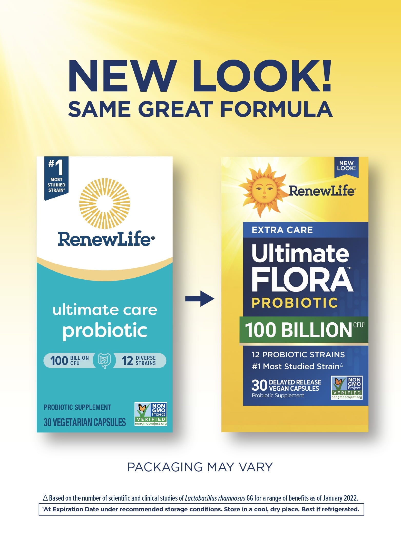 Extra Care Ultimate Flora Probiotic | 100 Billion CFU | 30 Vegan Capsules | by Renew Life