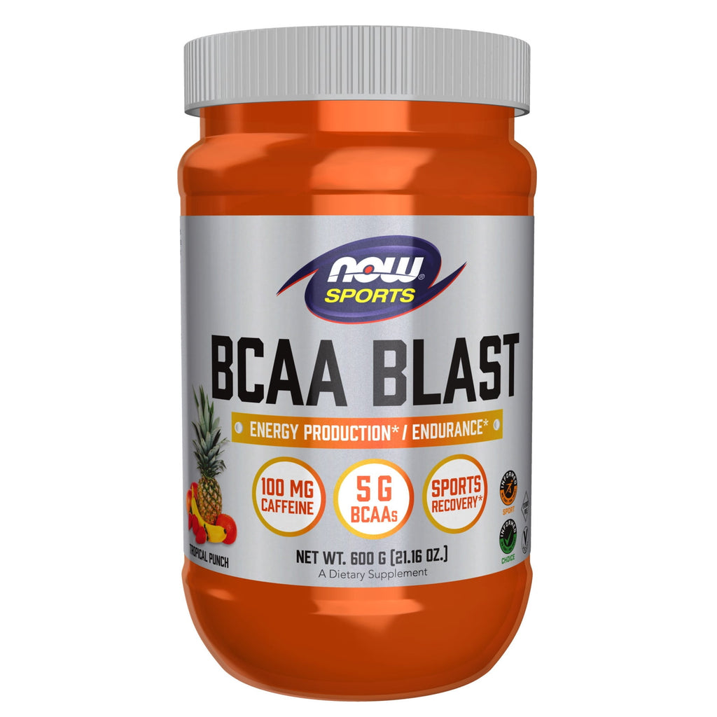NOW Foods - NOW Sports BCAA Blast Powder Tropical Punch - 600 Grams