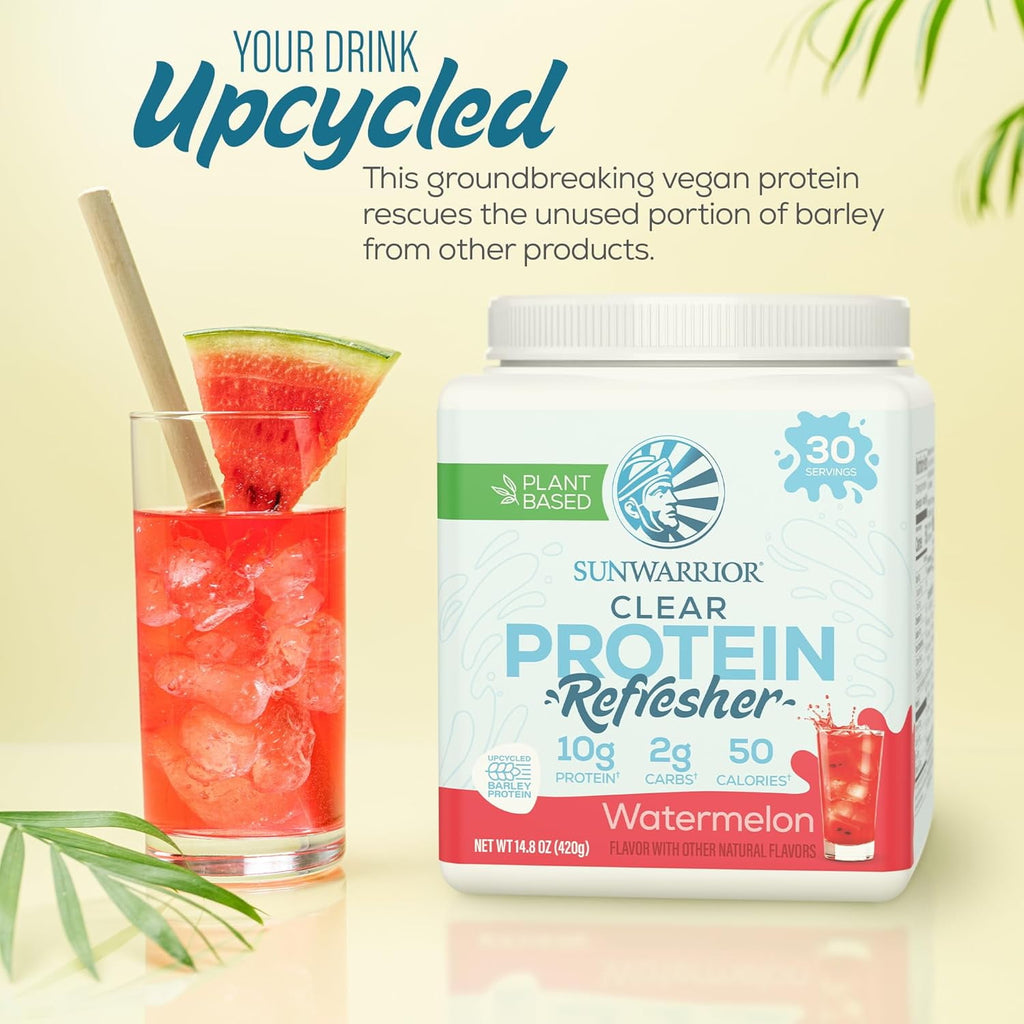 Sunwarrior Vegan Hydration Clear Protein Powder Water Mix, Raspberry, 14.8 oz