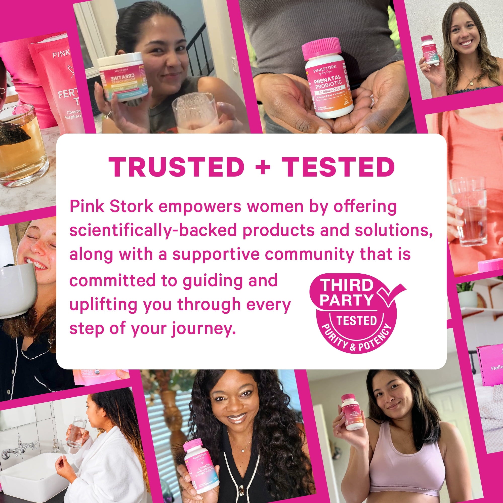 Pink Stork Total Glow Hair, Skin and Nails Gummies with Biotin + B Vitamins, 60 Berry Gummies