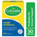 Culturelle Probiotics Health &amp; Wellness Daily Supplement, Immunity &amp; Digestion Support for Adults, 50 Count