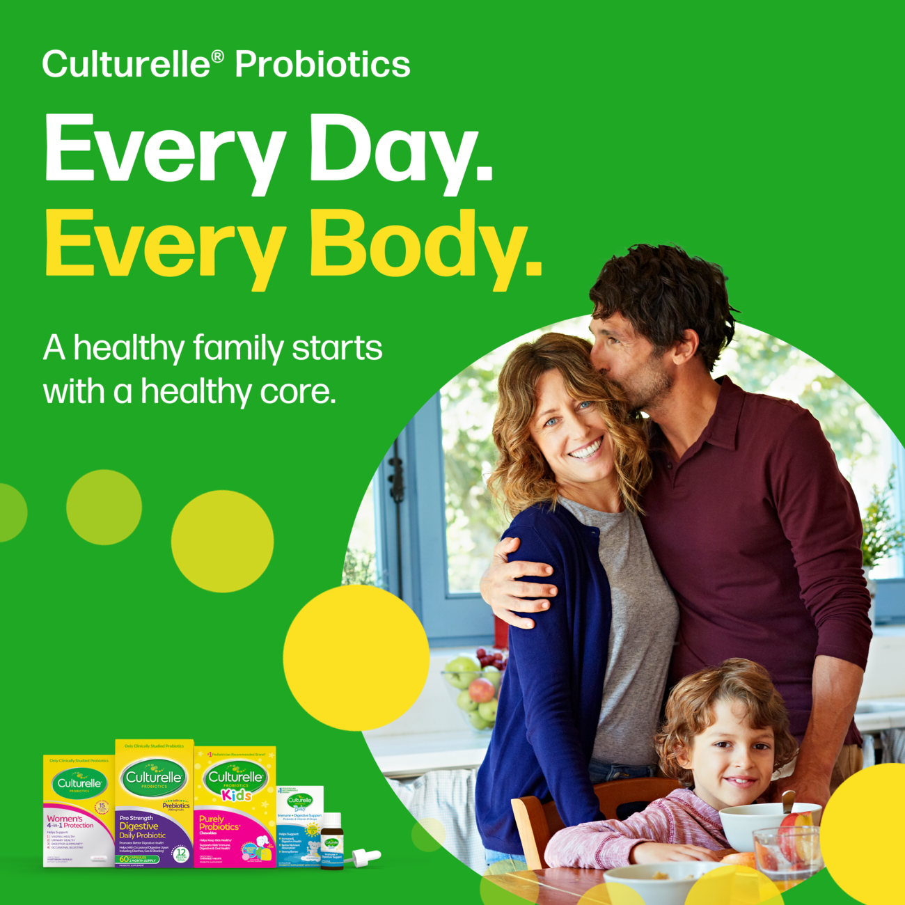 Culturelle Probiotics Health &amp; Wellness Daily Supplement, Immunity &amp; Digestion Support for Adults, 50 Count