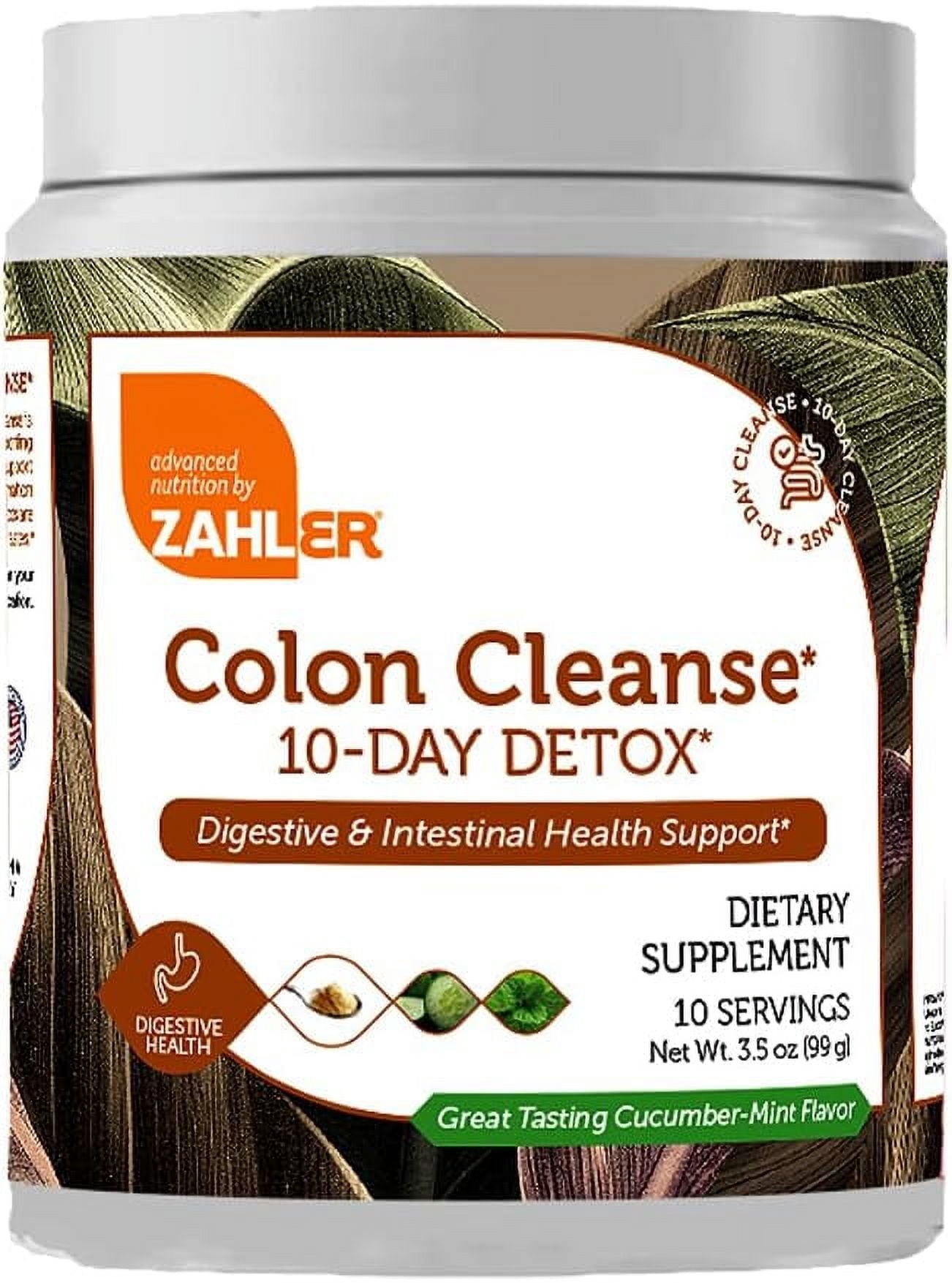 Zahler Colon Cleanse, 10 Day Detox and Gut Health Support, Intestinal Cleanse Supplement, Kosher, 10 Servings