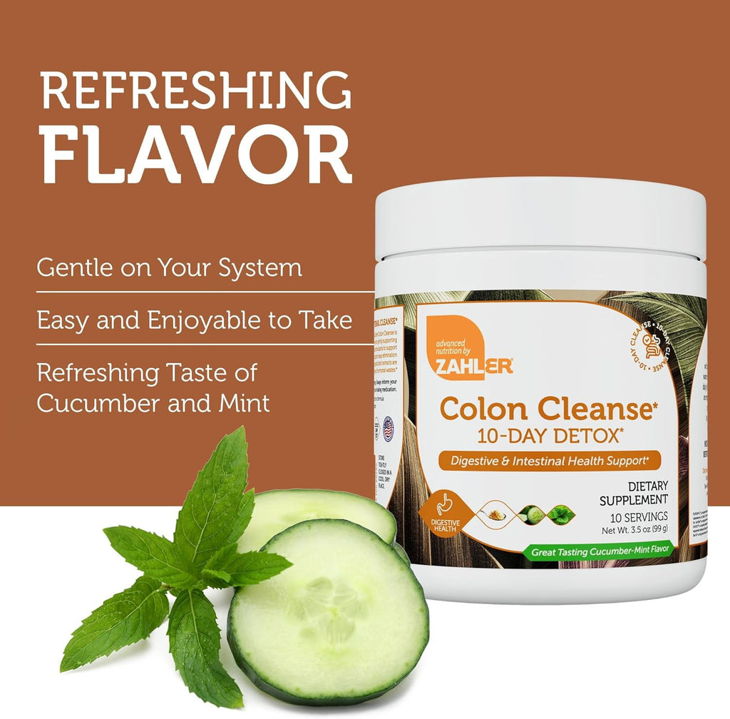Zahler Colon Cleanse, 10 Day Detox and Gut Health Support, Intestinal Cleanse Supplement, Kosher, 10 Servings