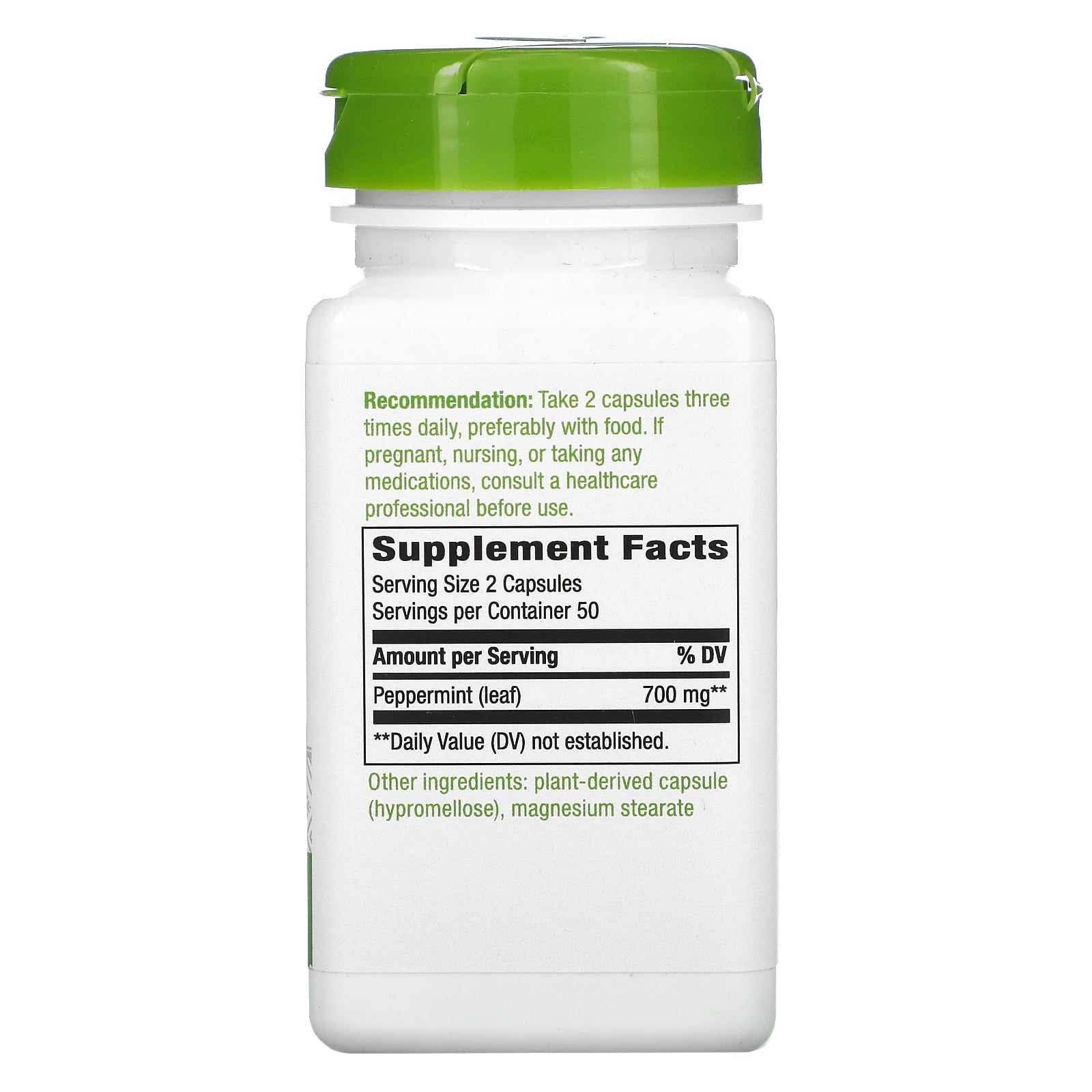 Nature's Way Peppermint Leaves 100 Capsules