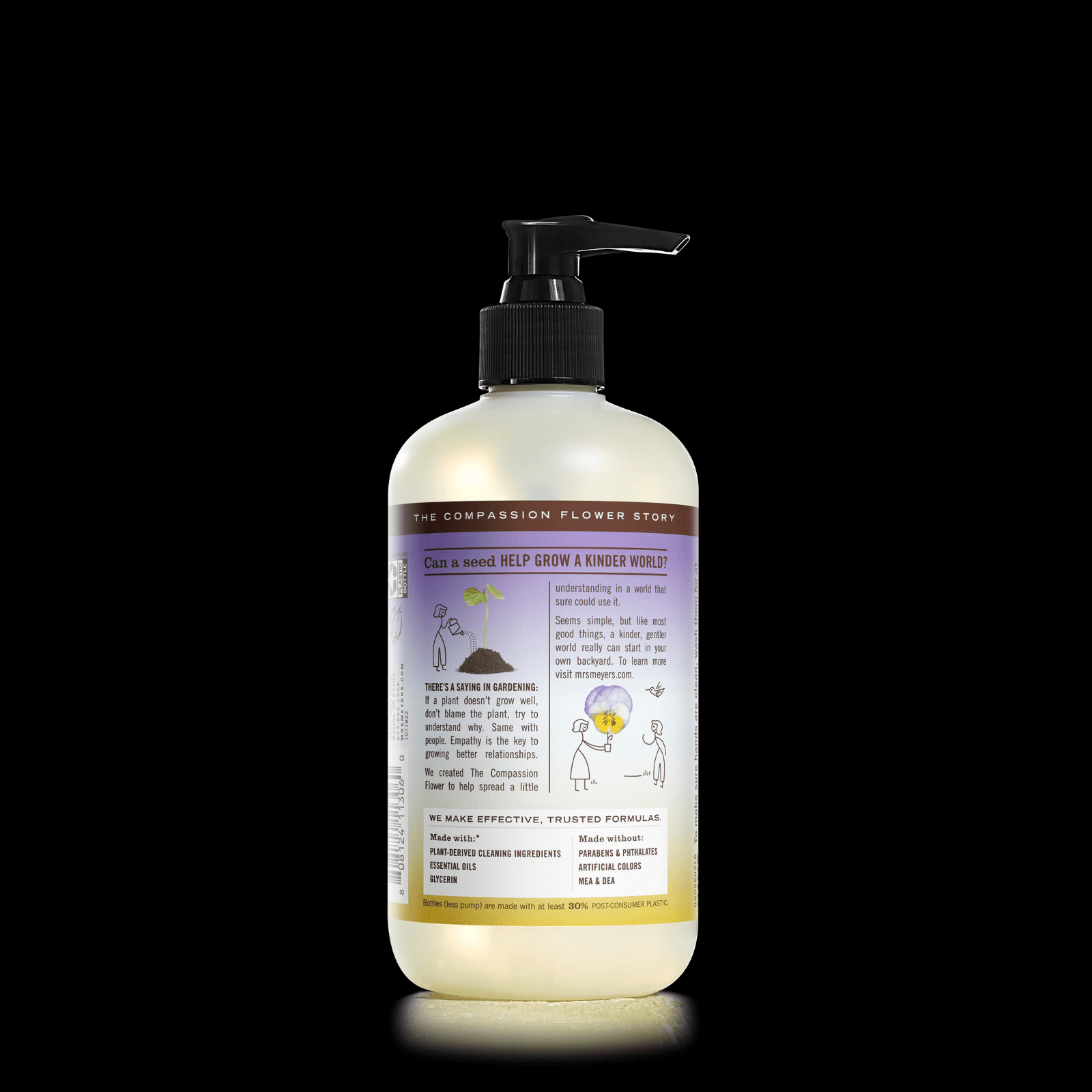 MRS. MEYER'S CLEAN DAY Liquid Hand Soap Variety Pack, Lemon Verbena, Lavender, Basil, Compassion Flower, 12.5 fl oz Each, 1 CT