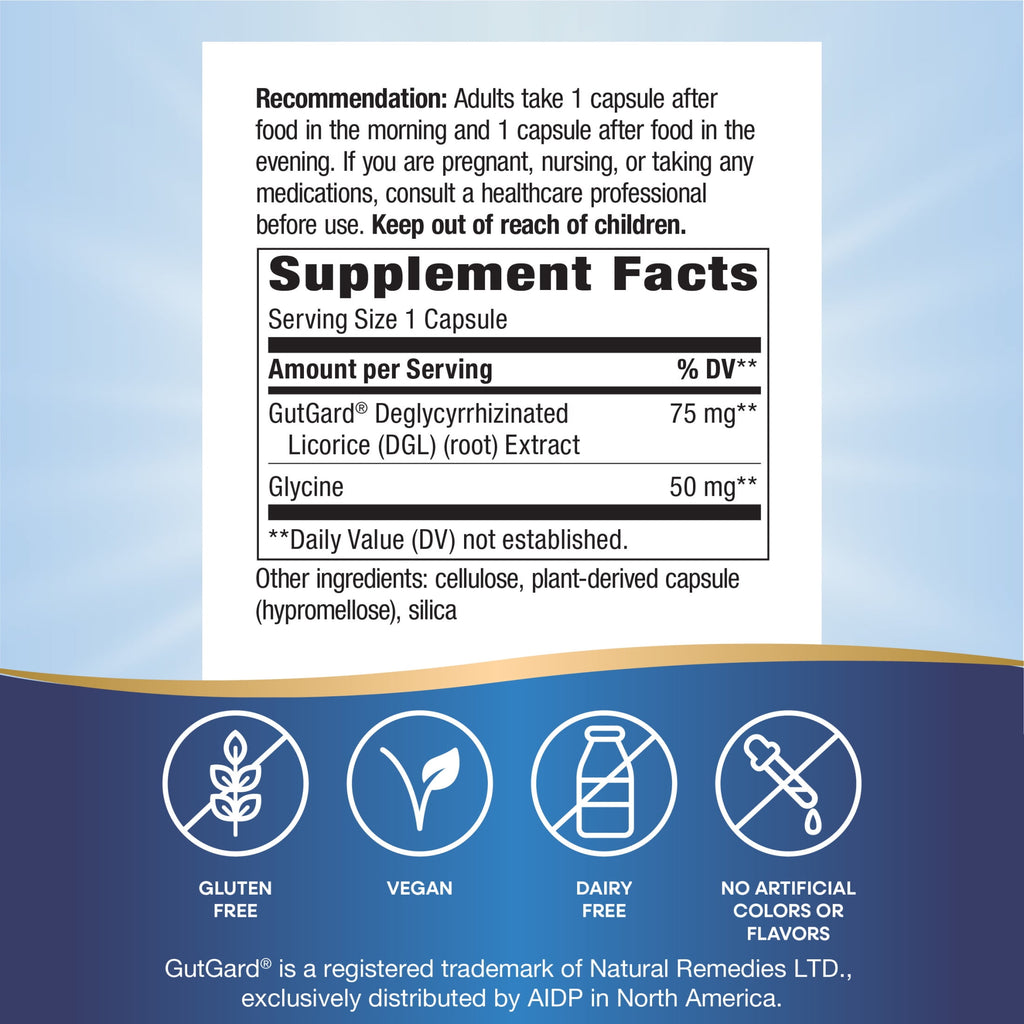 Nature's Way DGL Ultra Capsules, Licorice Root Extract, Soothing Digestive Relief*, Unisex, 90ct