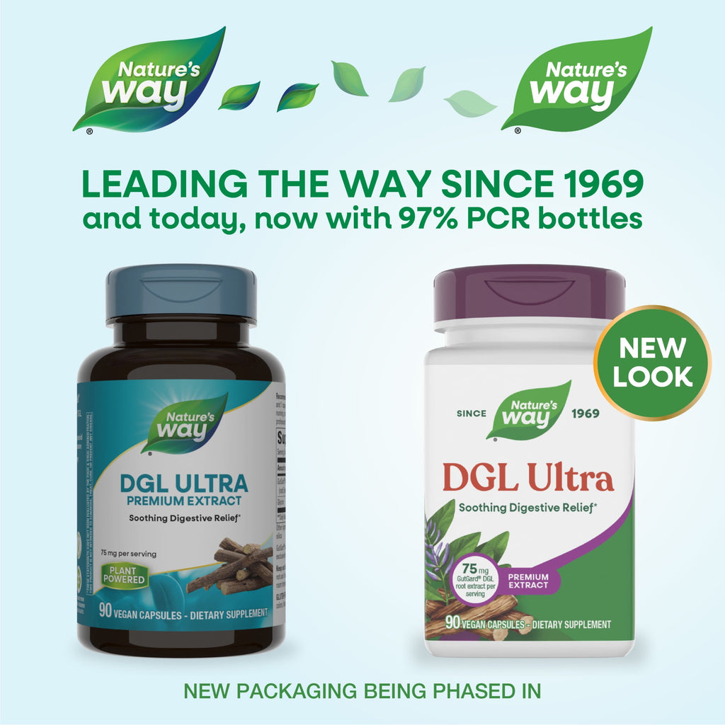 Nature's Way DGL Ultra Capsules, Licorice Root Extract, Soothing Digestive Relief*, Unisex, 90ct