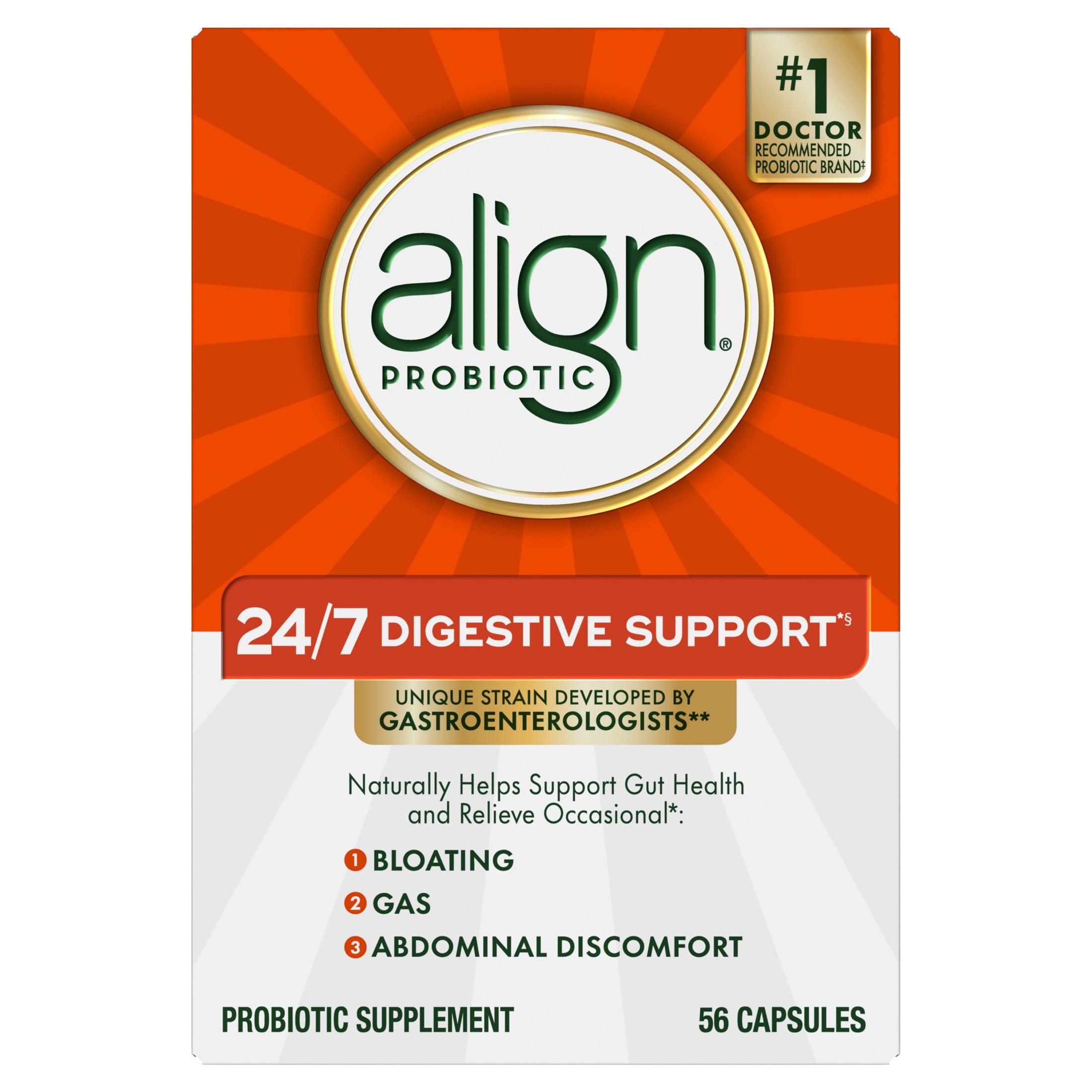 Align Probiotics for Women and Men, 24/7 Digestive Support, 28 Capsules
