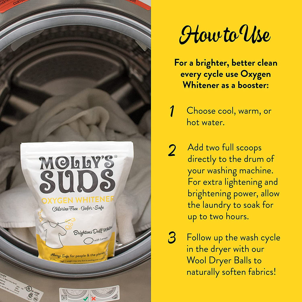 Molly's Suds Oxygen Whitener - 41.09 oz Pack of 2