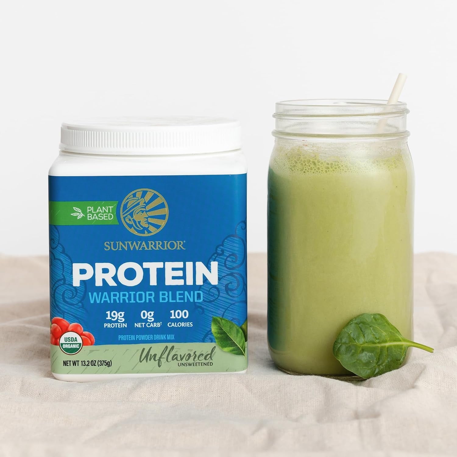 Sunwarrior Warrior Blend Unflavored Vegan Protein Powder 15 Servings