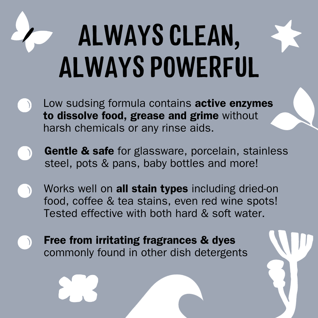 Molly's Suds Natural Dishwasher Pods | Cuts Grease, Rinses Clean | 120 Auto-Release Tabs (Unscented)