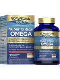 Norwegian Gold Super Critical Omega Softgels | 2,400 mg Fish Oil | 1,000 mg Omega-3,6,7,9,11 | 30 Count | by Renew Life